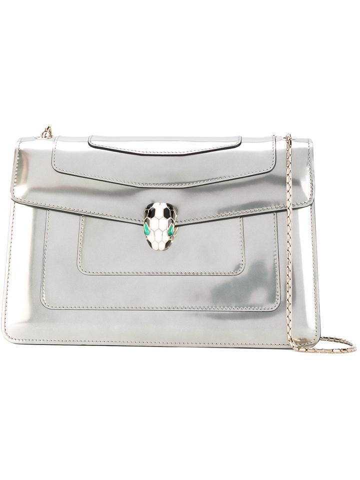 Bulgari - Serpenti Forever Tote - Women - Calf Leather - One Size, Grey, Calf Leather