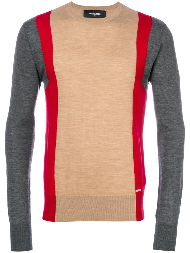 Dsquared2 Colour Block Jumper - Metallic