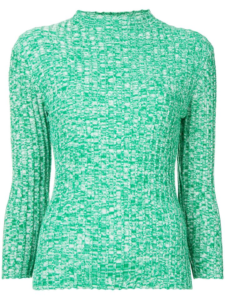 Ports 1961 Ribbed Mélange Top - Green