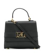 Alberta Ferretti Logo Plaque Tote Bag - Black