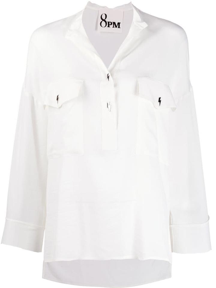 8pm Loose Fit Blouse - White