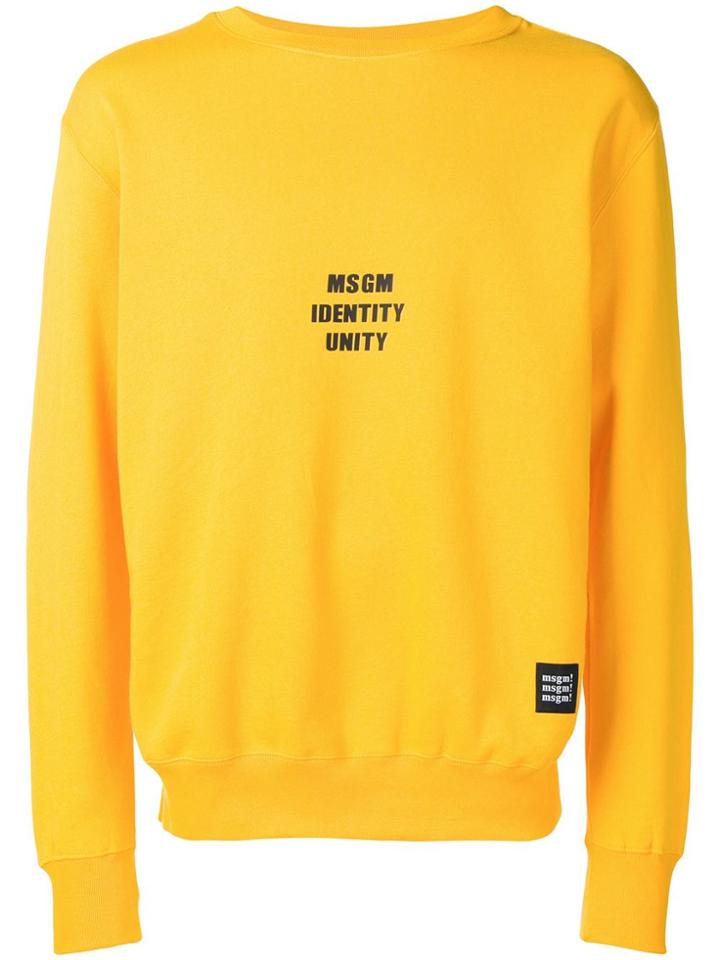 Msgm Logo Sweatshirt - Yellow & Orange