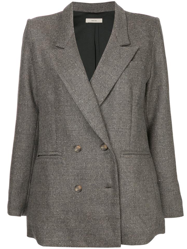 Matin Double Breasted Blazer - Grey
