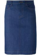 A.p.c. 'high Standard' Denim Skirt, Women's, Size: 38, Blue, Cotton/polyurethane