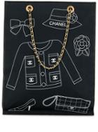 Chanel Pre-owned Icons Print Chain Tote - Blue