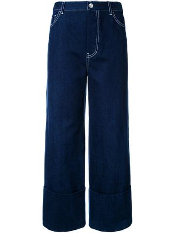 Le Ciel Bleu Wide Leg Jeans, Women's, Size: 38, Blue, Cotton