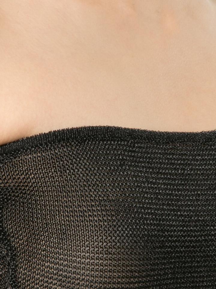 Balmain - Knitted Bandeau - Women - Polyester/acetate - 36, Black, Polyester/acetate