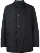 Salvatore Ferragamo Quilted Jacket, Men's, Size: 54, Black, Polyester