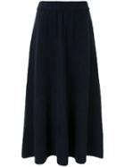 Des Prés Flared Midi Knitted Skirt - Blue