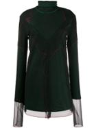 Y/project Layered Roll Neck Dress - Green