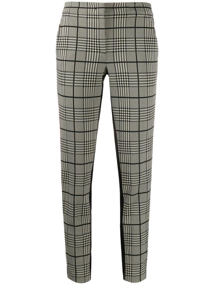 Liu Jo Check Slim-fit Trousers - Black