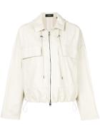 Theory Casual Leather Jacket - Nude & Neutrals