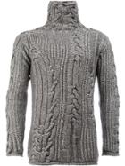 Rochas Thick Knit Sweater - Brown