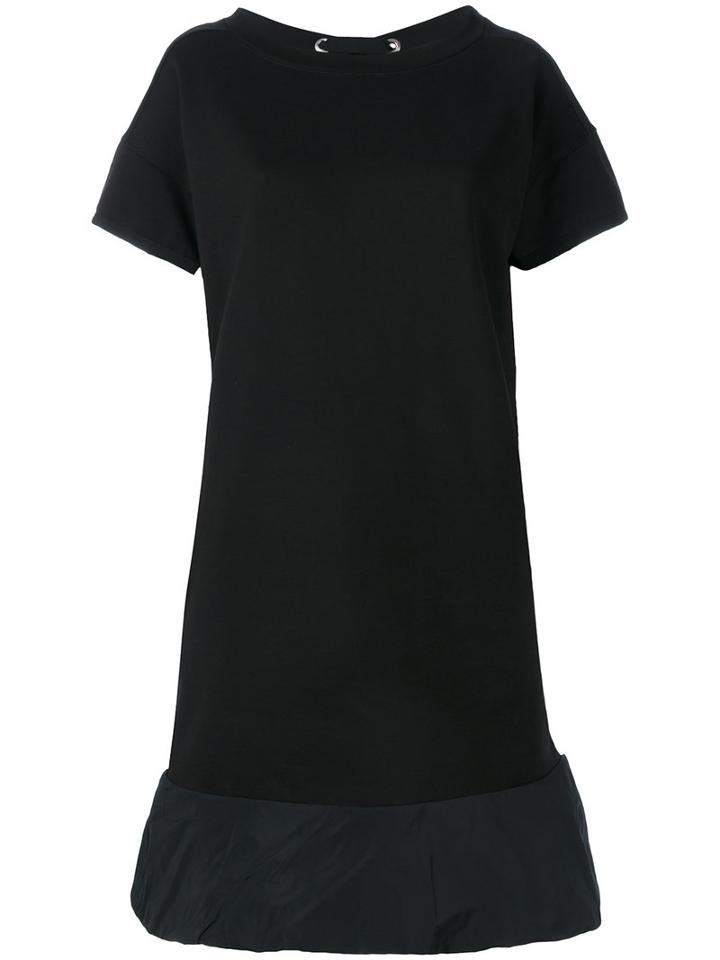 Moncler Flared Hem T-shirt Dress, Women's, Size: Xs, Black, Cotton/polyester
