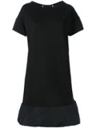 Moncler Flared Hem T-shirt Dress, Women's, Size: Xs, Black, Cotton/polyester