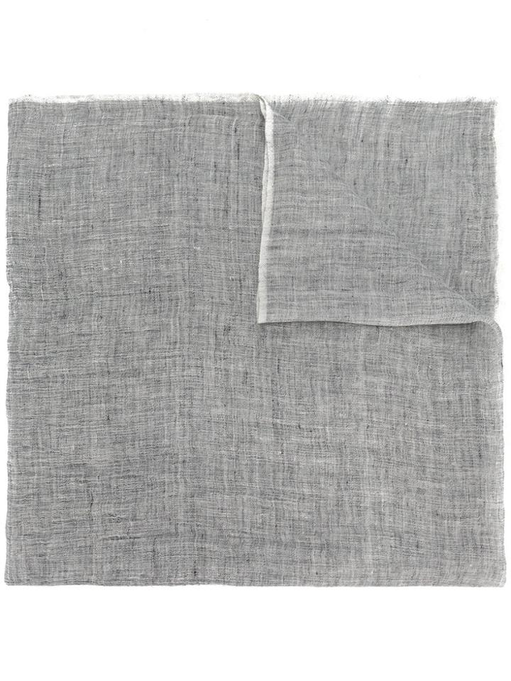 Eleventy Frayed Edge Scarf - Grey
