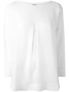 Piazza Sempione - Pleated Front Top - Women - Silk - 44, White, Silk