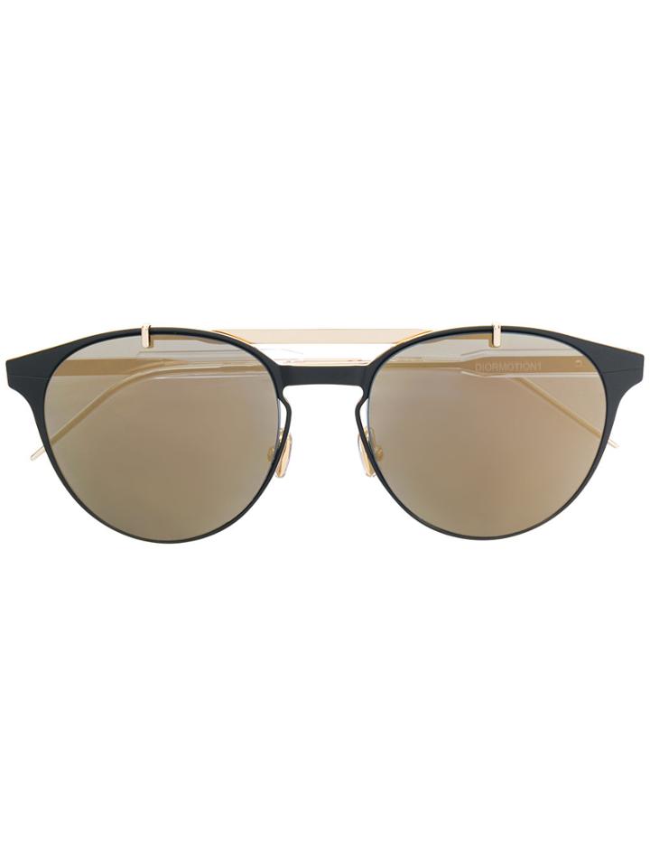 Dior Eyewear Metal Bar Detail Sunglasses - Metallic