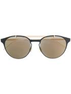 Dior Eyewear Metal Bar Detail Sunglasses - Metallic