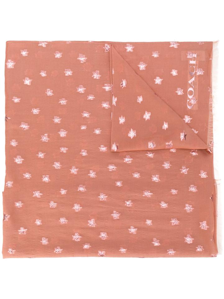 Coach Star Print Scarf - Yellow & Orange
