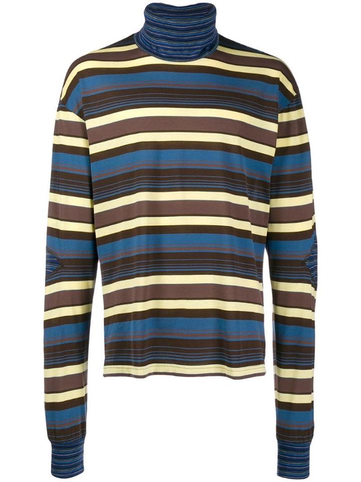 Marni Striped Turtle Neck T-shirt - Blue