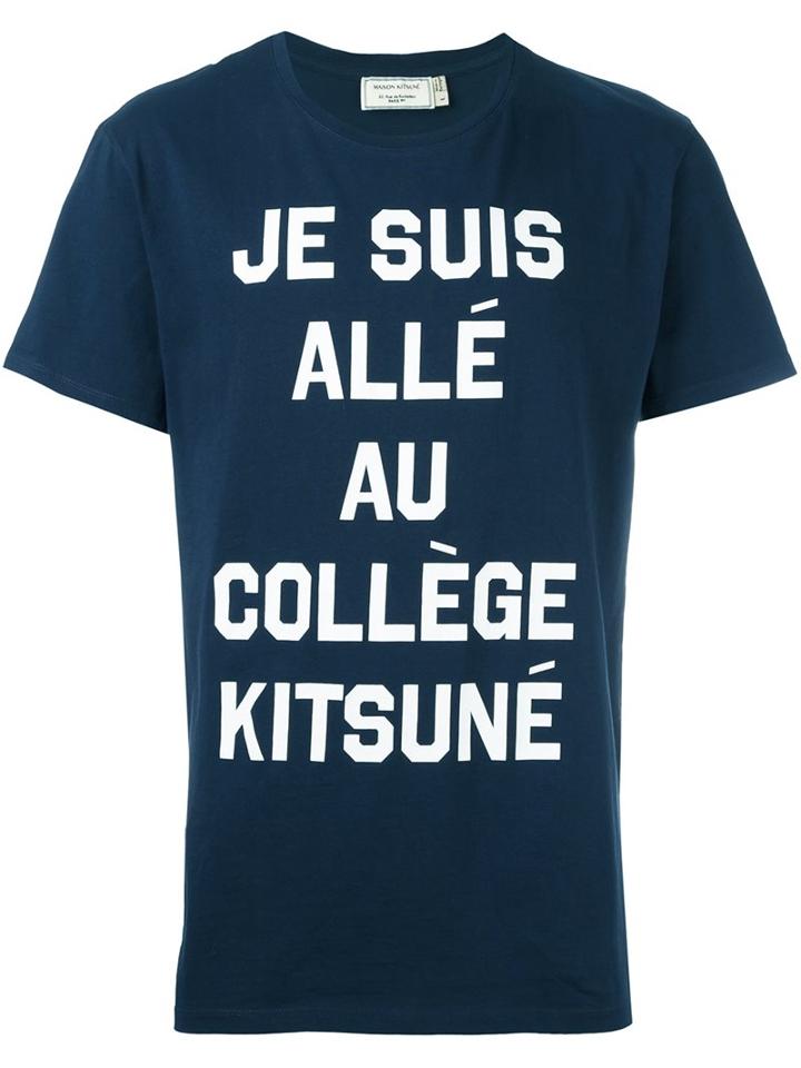 Maison Kitsuné 'je Suis Allé Au Collège' T-shirt