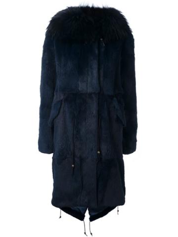 Furs66 Hooded Fur Trim Parka