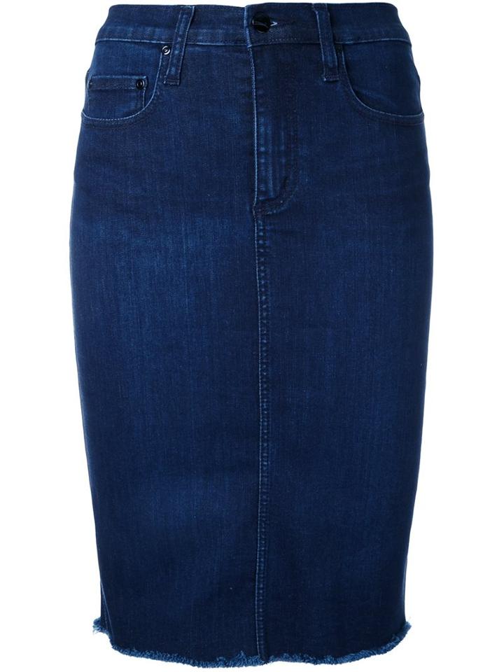 Nobody Denim Cult Pencil Skirt, Women's, Size: 27, Blue, Cotton/elastodiene/polyester/tencel