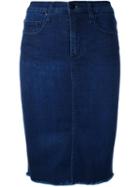 Nobody Denim Cult Pencil Skirt, Women's, Size: 27, Blue, Cotton/elastodiene/polyester/tencel