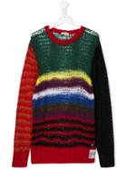 Nº21 Kids Teen Loose Knit Sweater - Red