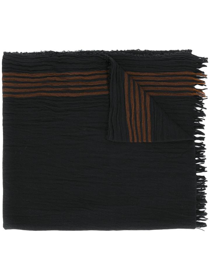 Uma Wang Striped Scarf - Black