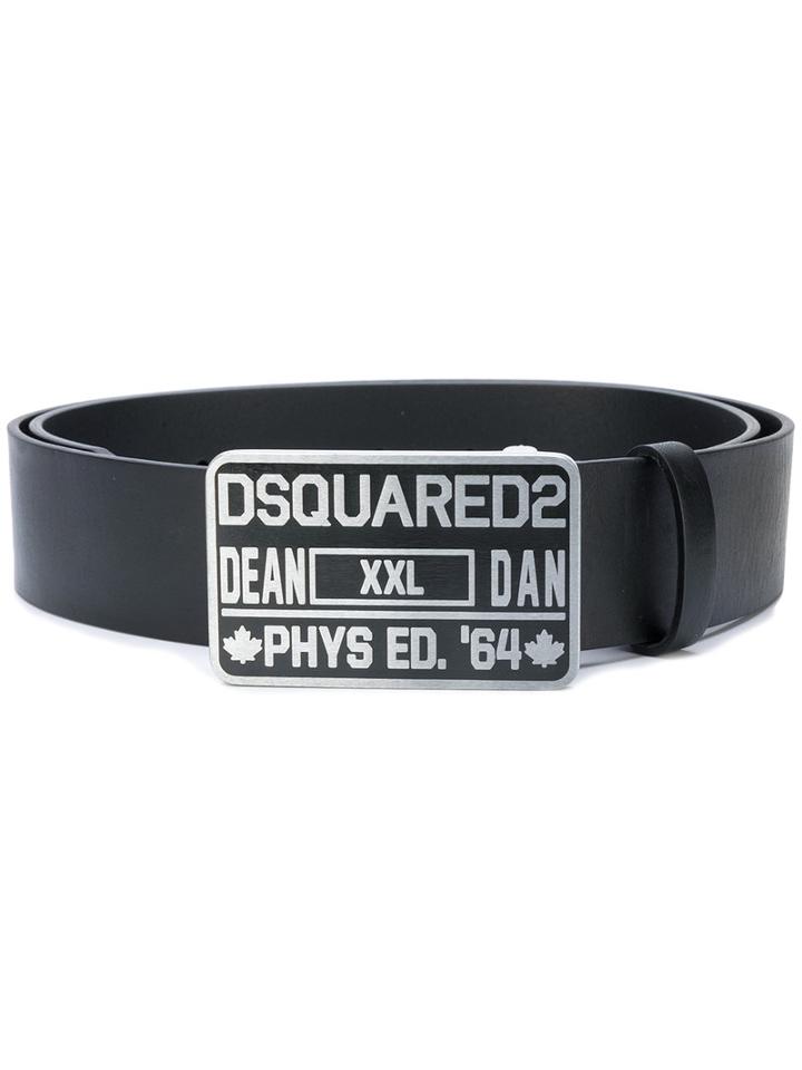 Dsquared2 - Phys Ed Buckle Belt - Men - Leather - 105, Black, Leather