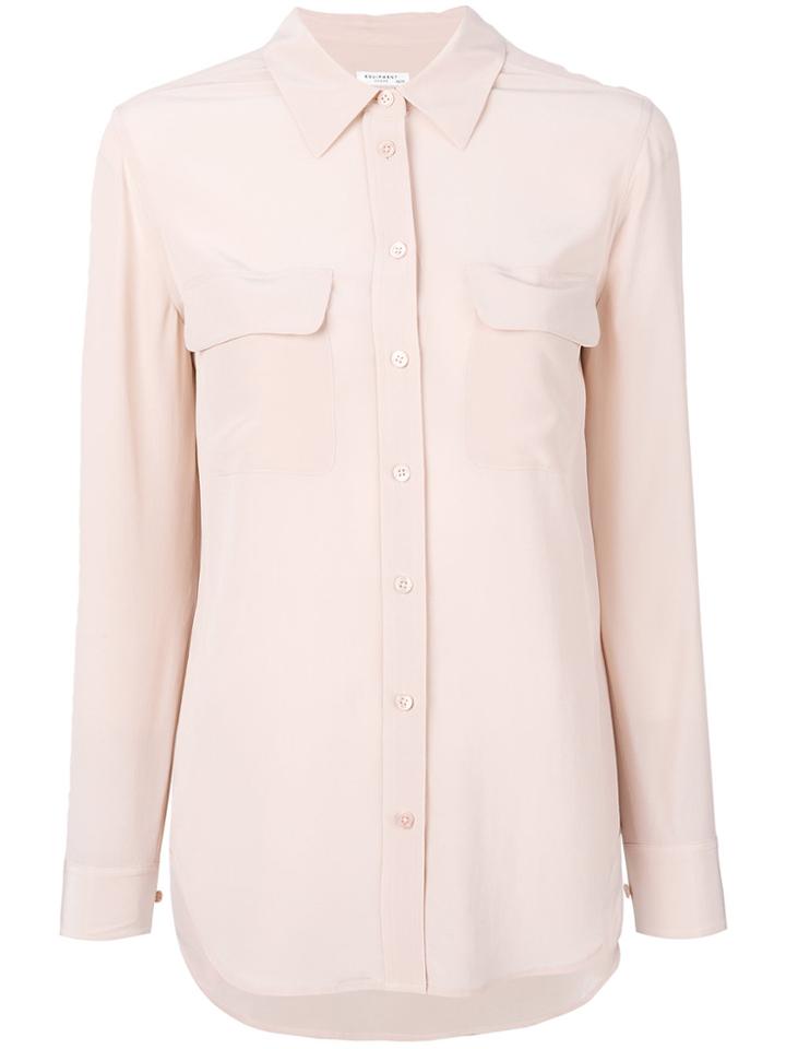 Equipment Slim Signature Shirt - Pink & Purple