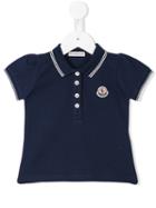 Moncler Kids - Embroidered Logo Polo Shirt - Kids - Cotton/spandex/elastane - 3-6 Mth, Blue