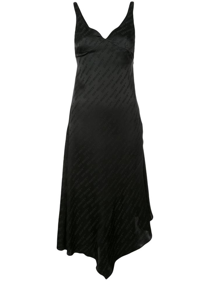 Off-white Branded Asymmetric Dress - Black