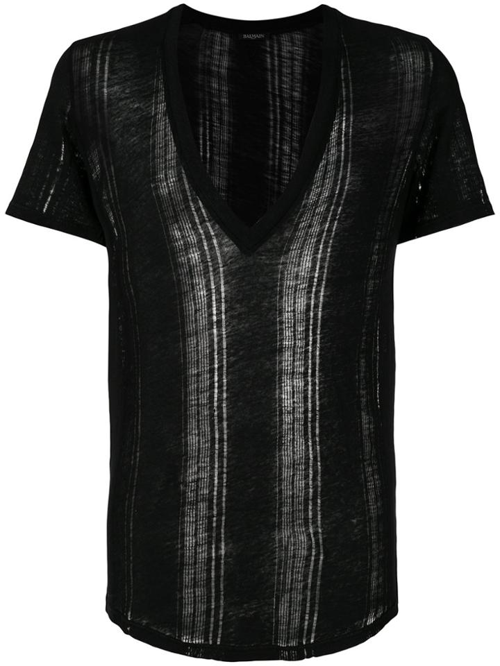 Balmain V-neck T-shirt - Black