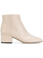 Sergio Rossi Zipped Ankle Boots - Nude & Neutrals