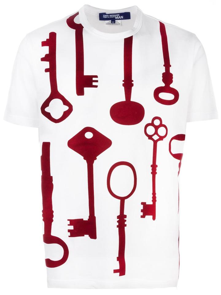 Junya Watanabe Comme Des Garçons Man Key Print T-shirt