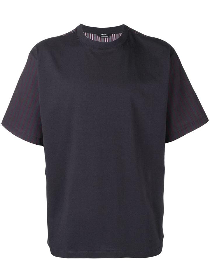 Qasimi Striped Colour Block T-shirt - Blue