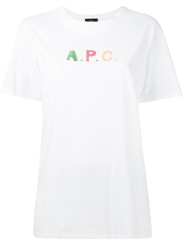 A.p.c. - Logo Print T-shirt - Women - Cotton - M, Women's, White, Cotton