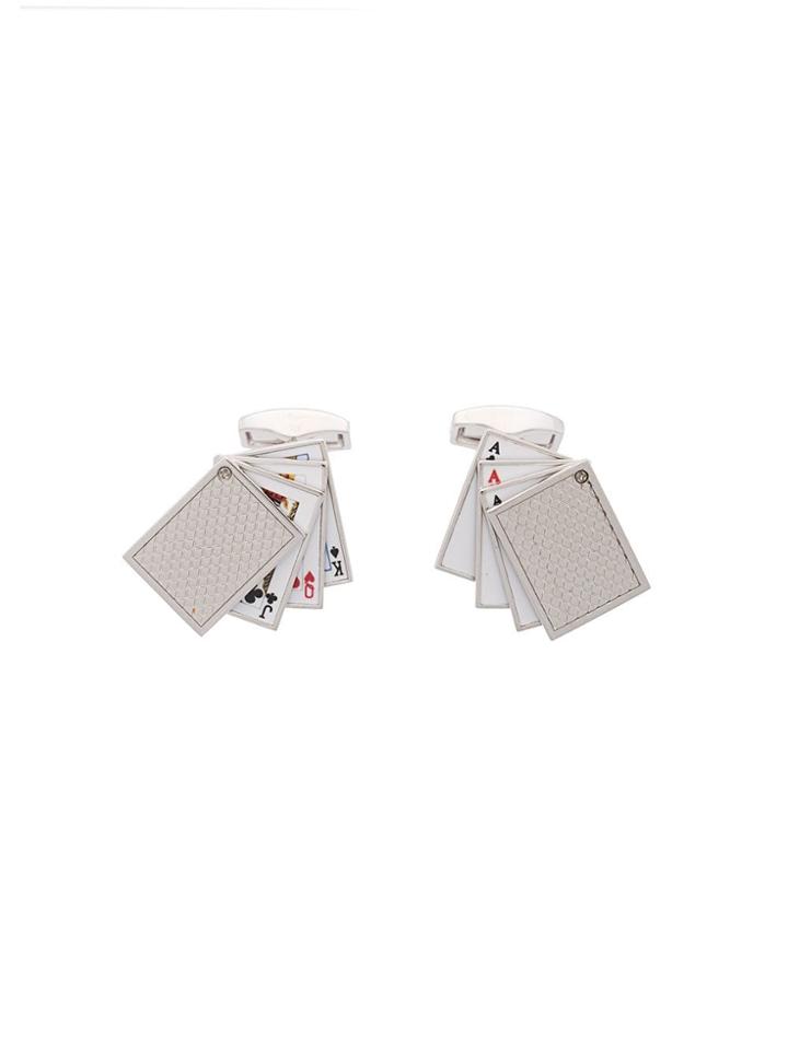 Tateossian Moving Playing Cards Cufflink - Metallic
