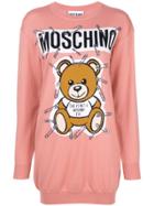 Moschino Toy Bear Sweatshirt Dress - Pink & Purple
