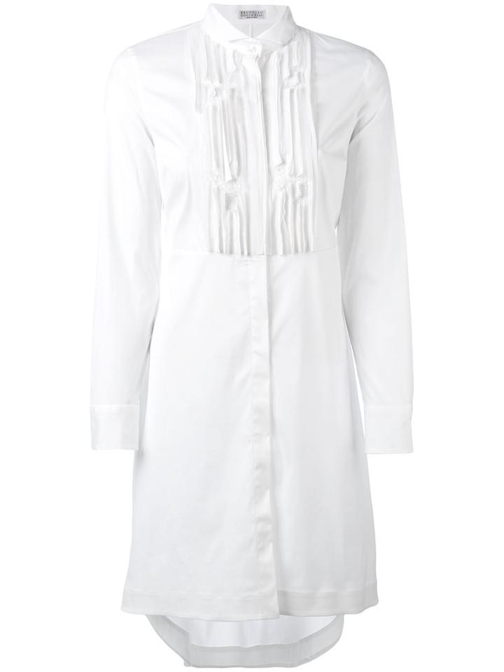Brunello Cucinelli - Long-length Shirt - Women - Cotton/polyamide/spandex/elastane - Xl, White, Cotton/polyamide/spandex/elastane