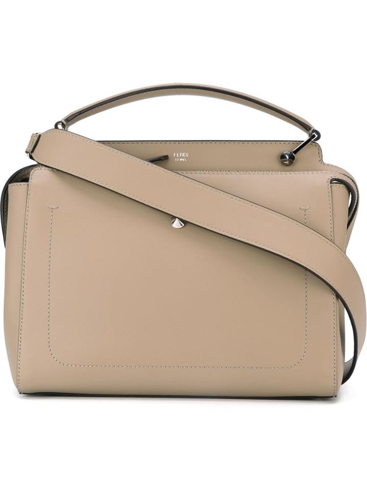 Fendi 'dotcom' Tote - Grey