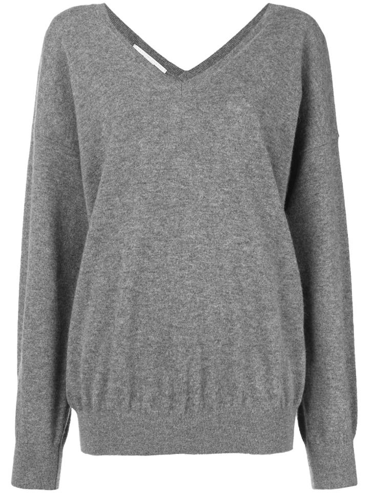 Stella Mccartney V-neck Knitted Jumperv - Grey
