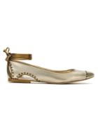 Sarah Chofakian Metallic Leather Ballerinas
