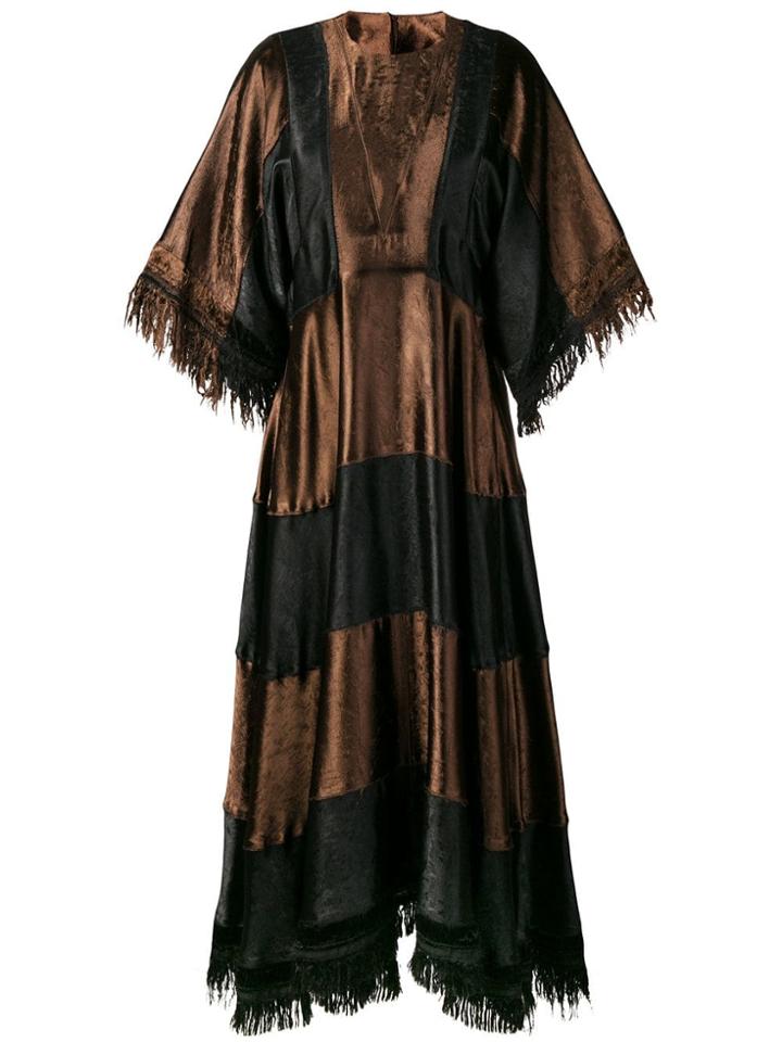Marni Fringed Midi Dress - Brown