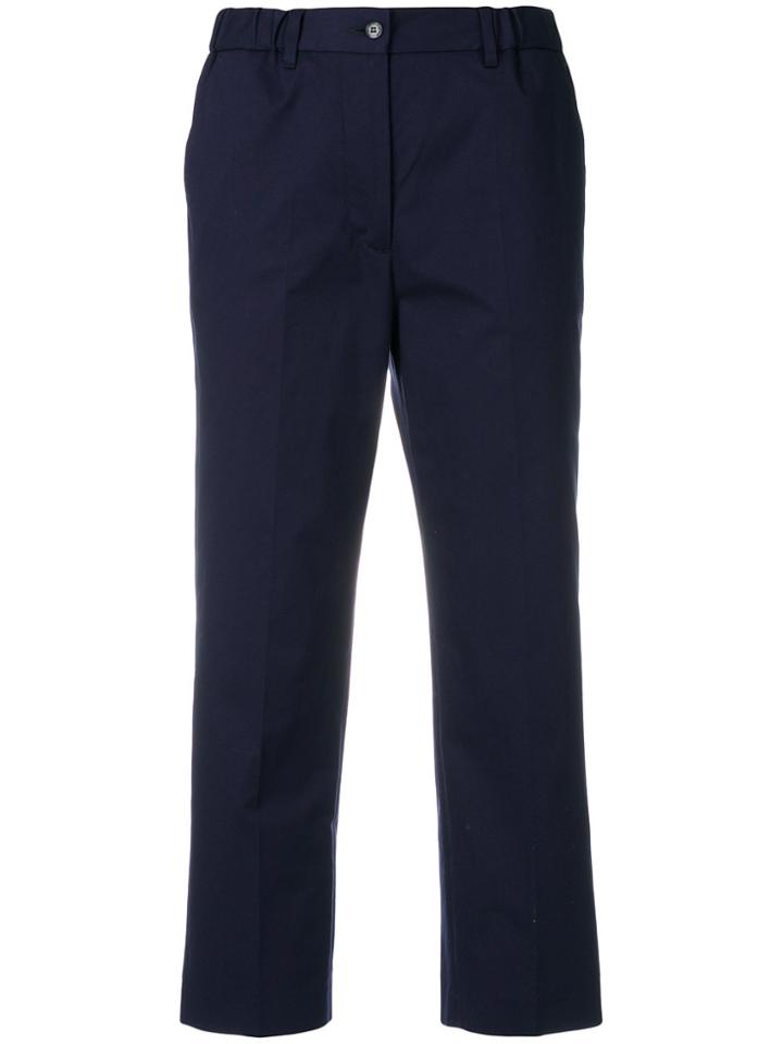 Brag-wette Cropped Trousers - Blue