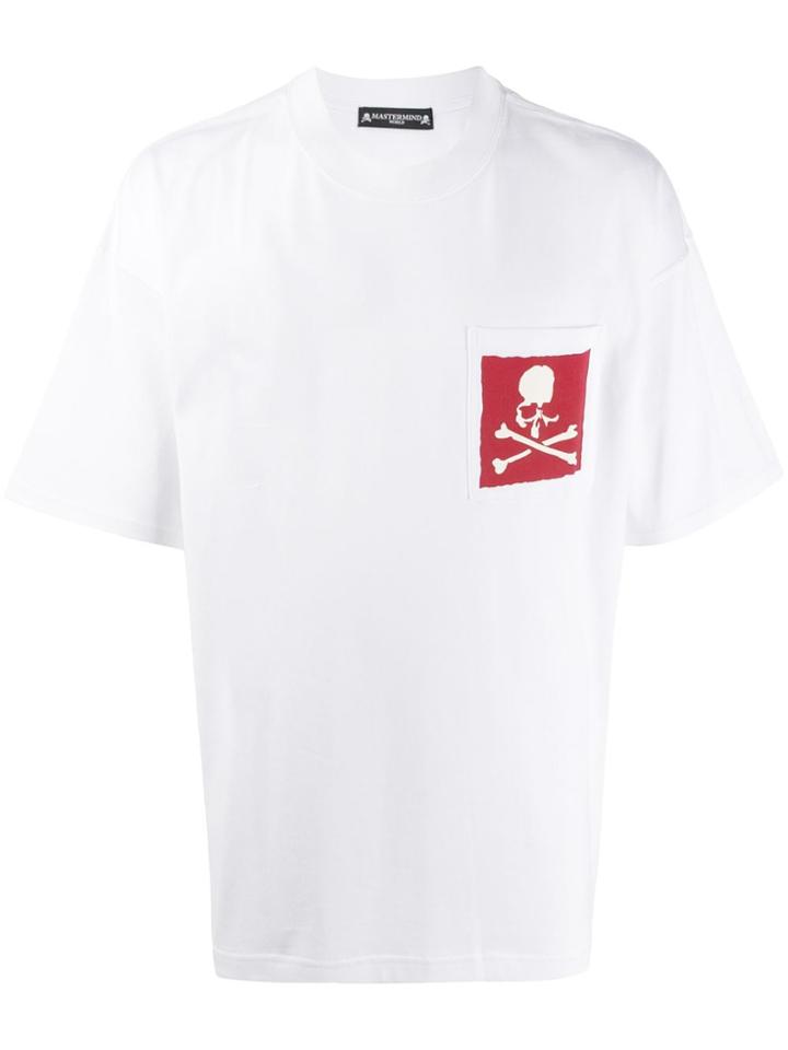 Mastermind Japan Logo Tape Print T-shirt - White