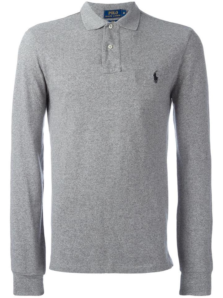 Polo Ralph Lauren Longsleeved Polo Shirt, Men's, Size: Xl, Grey, Cotton